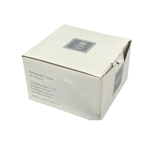 Mikasa Peppermint Clear Glass Candleholder Germany 9721019 - Picture 7 of 8